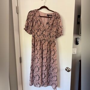 Disturbia Pink and Black Midi Dress